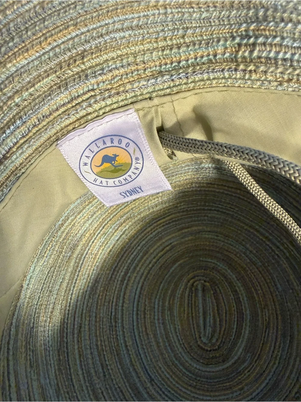 Wallaroo Wide Brim Women’s Straw Sun Hat in Pale Sage - Picture 8 of 8